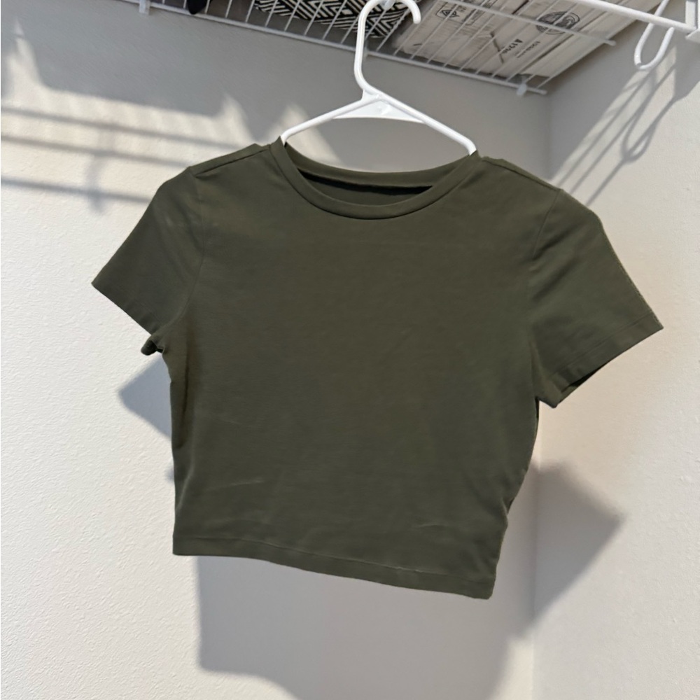 Wild Fable Dark Green Crop Top